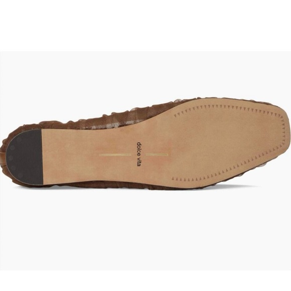 Dolce Vita Raeven Tulle Ballet Flats Mid Brown 9.5 NWT - Picture 5 of 5